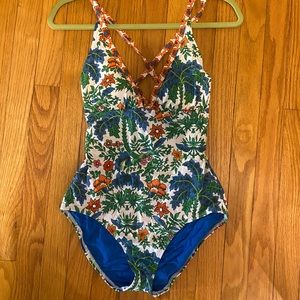 Tommy Bahama One Piece Strappy Tropical Swimsuit